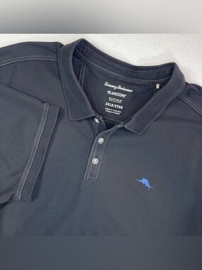 Tommy Bahama Polo Shirt Mens Size 3XLB Black Islandzone Supima Cotton Casual
